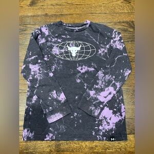 Under Armour purple black Tie Dye Long Sleeve Shirt size M